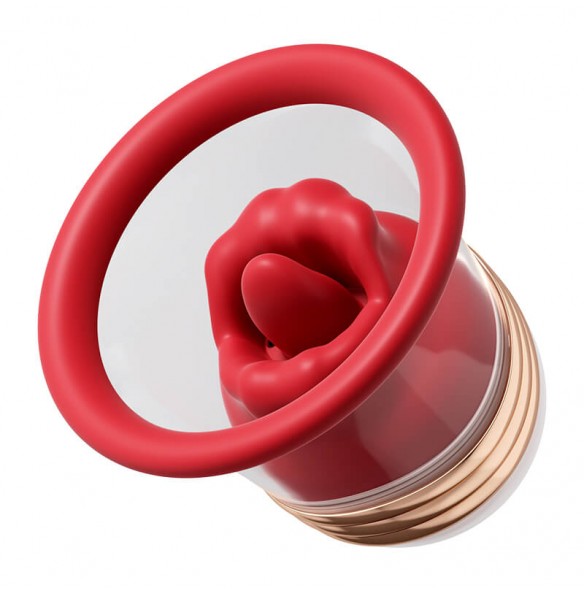 MizzZee - MouthLure Licking Vibrating Breast Cup (Chargeable - Red) MizzZee - MouthLure Licking Vibrating Breast Cup (Chargeable - Red)
